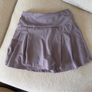 Shosho Pleated Athletic Mini Skirt in Purple Lavender Skort